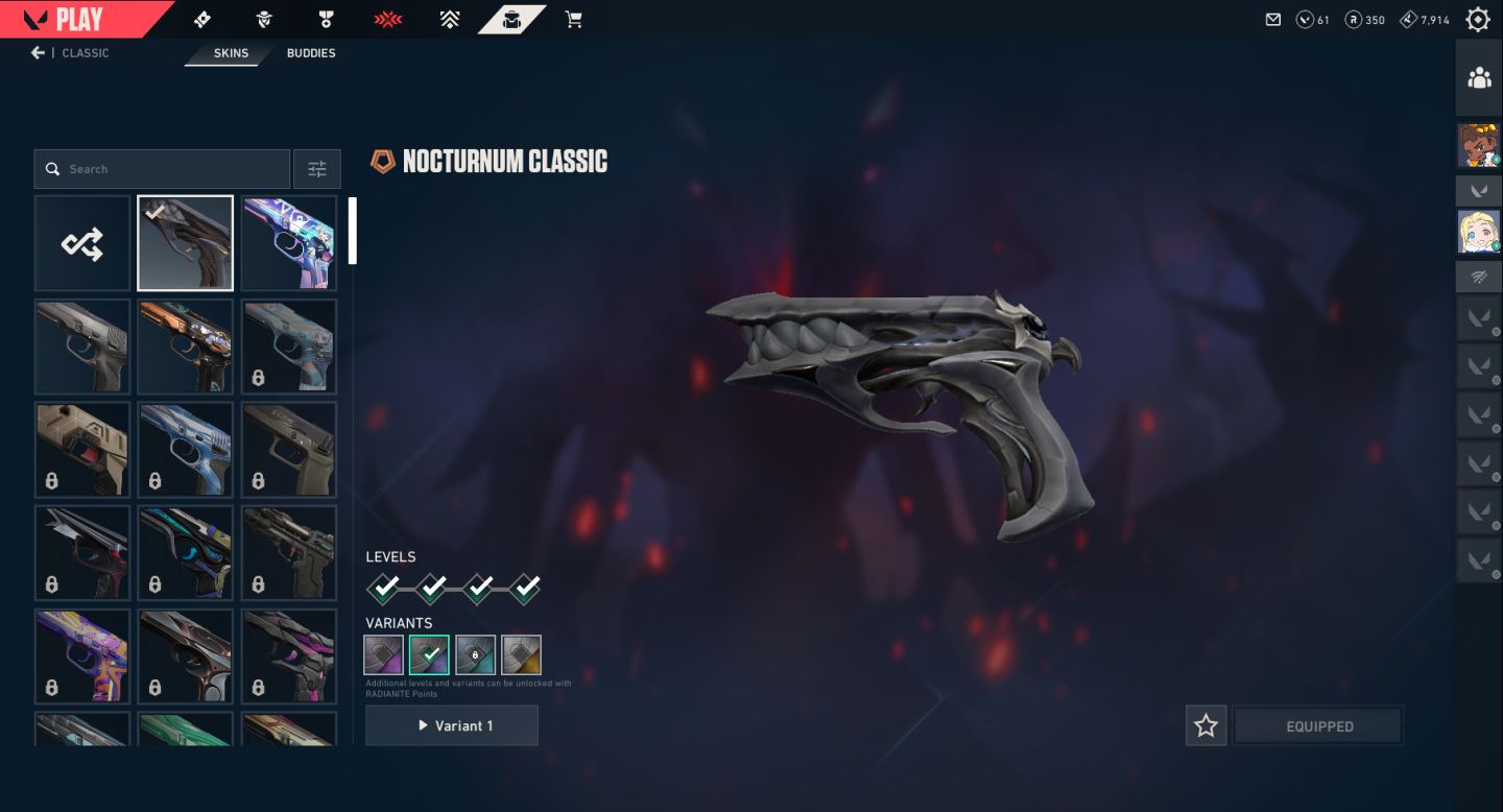 Conta Valorant c/ Karambit Rgx, Faca Sublime, Nocturne, Vandal Kuronami, Phantom