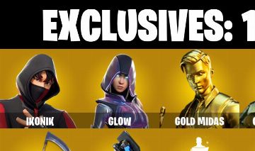CONTA FORTINTE COM MUITAS SKINS-IKONIK-GLOW-TRYHARDS