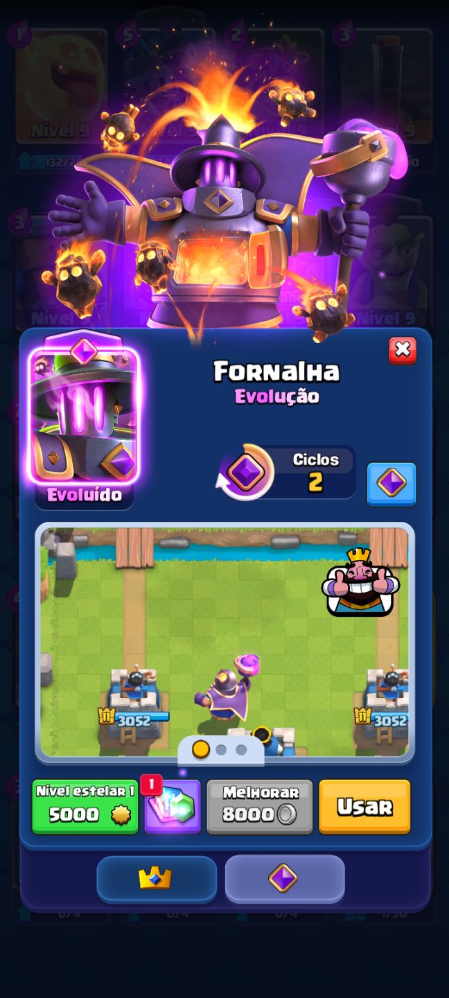 Conta Clash Royale, 4 anos com evolutivas