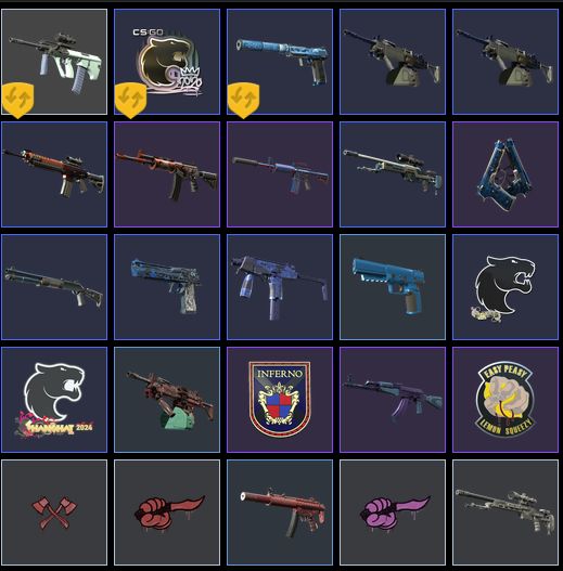 Inventario completo ou skins de cs2