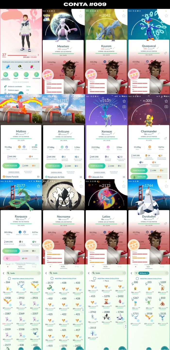 [PROMOÇÃO] CONTAS RARAS POKEMÓN GO LENDÁRIOS SHINYS, AVES DE GALAR, 100% E MAIS!