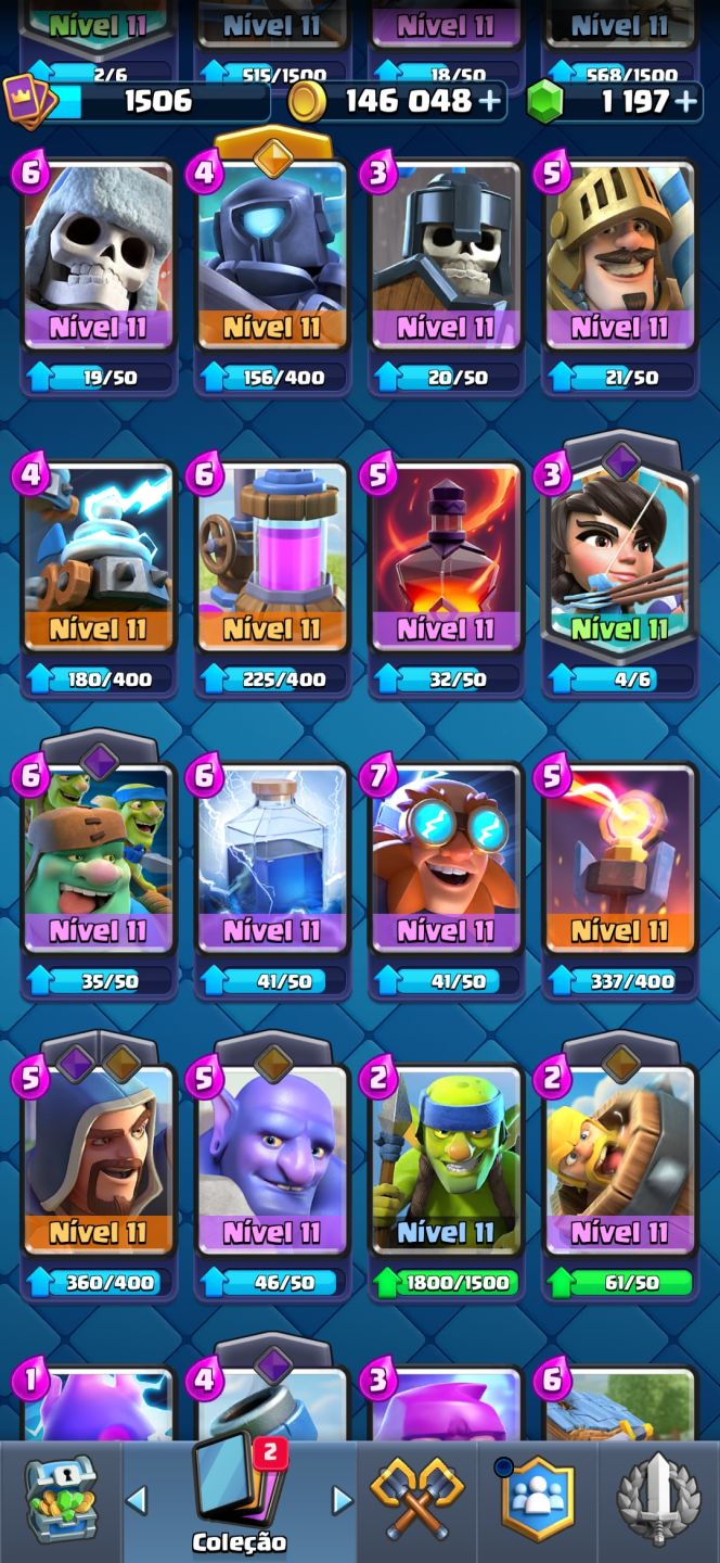 CONTA CLASH ROYALE 9.5K TROFÉUS + 1.197 GEMAS