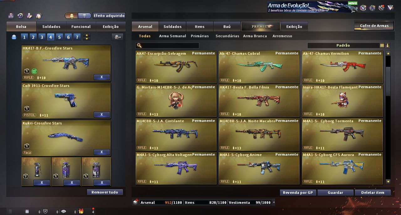 CONTA CROSSFIRE 01 DO SITE COM MUITOS ITENS RAROS E PERFEITA EM TODOS OS MODOS!