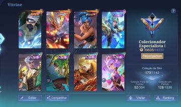 Conta mobile legends kakashi hayabusa
