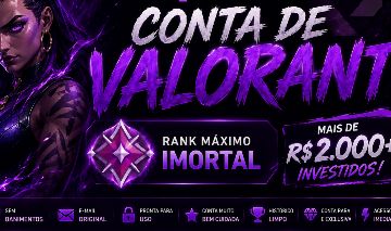 Conta valorant FULL ACESSO com varias skins, peak rank imortal