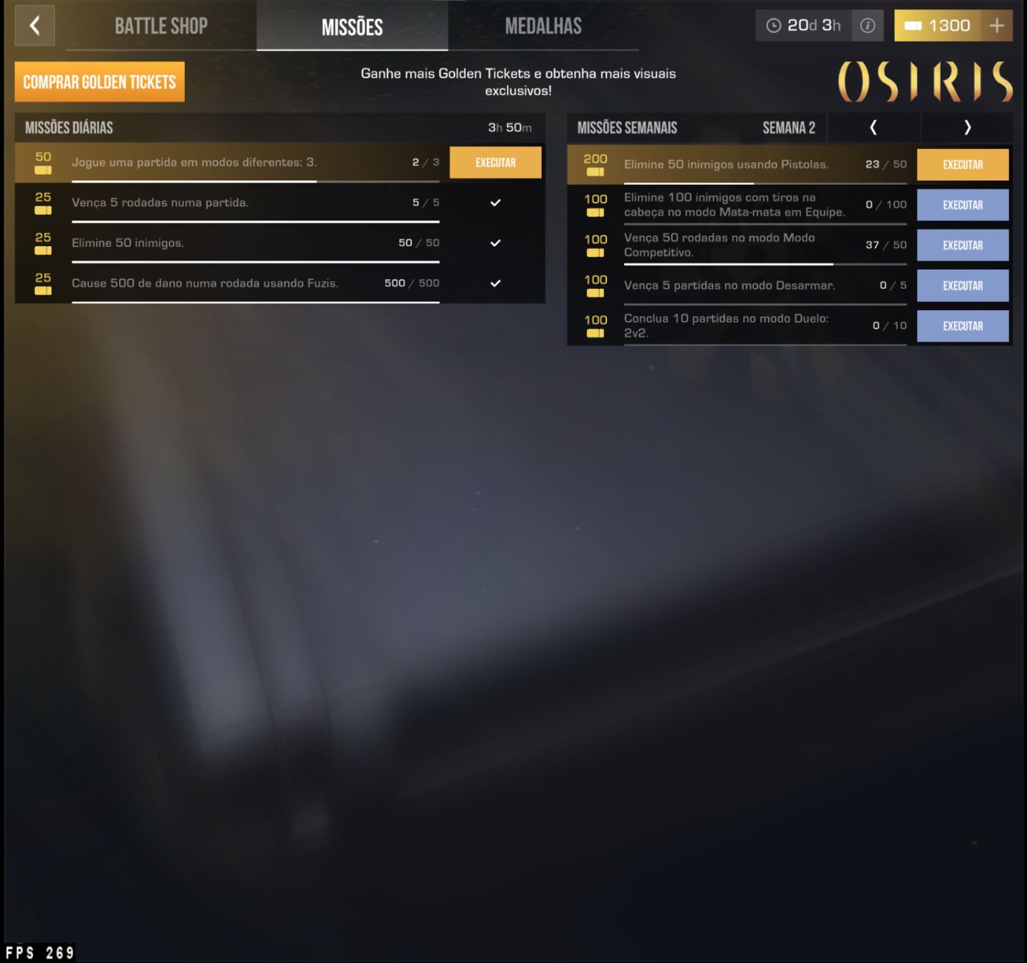 Conta standoff2 com muitas skins avaliada em mais 17k gold