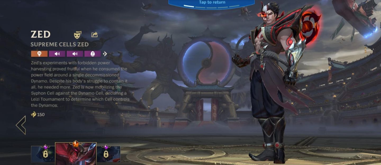 CONTA WILD RIFT COM ZED CÉLULAS SUPREMAS