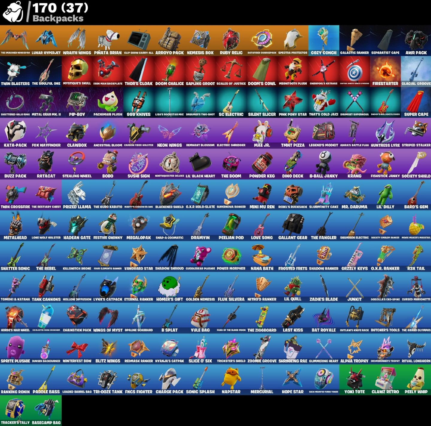 CONTA FORTNITE 48 SKINS TIKI TACKLER /MYSTIQUE / GLACIAL DUMMY / TEMPESTADE