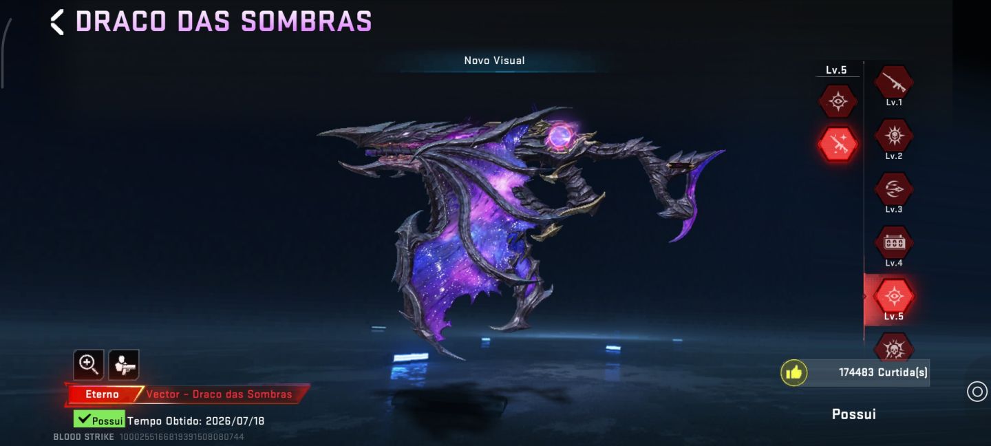 Conta de Blood strike com 8 eternos e 2 evoluídas