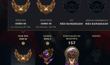 CONTA LEAGUE OF LEGENDS 2021 - MMR BOM