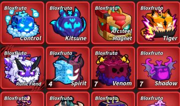 Preço de desapego BLOX FRUITS SKINS E FRUTAS