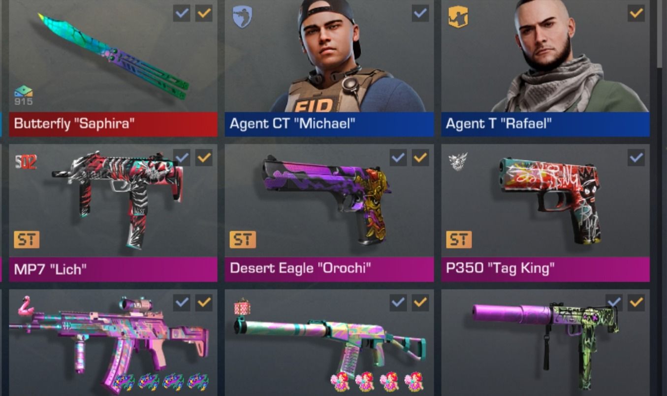 Conta Com Butterfly, Ak, m4a1 e phoenix