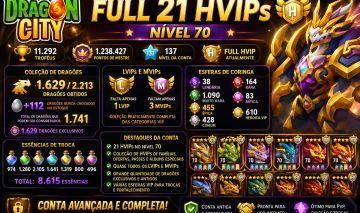 Conta insana de dragon city perfil Full heróico lvl 137