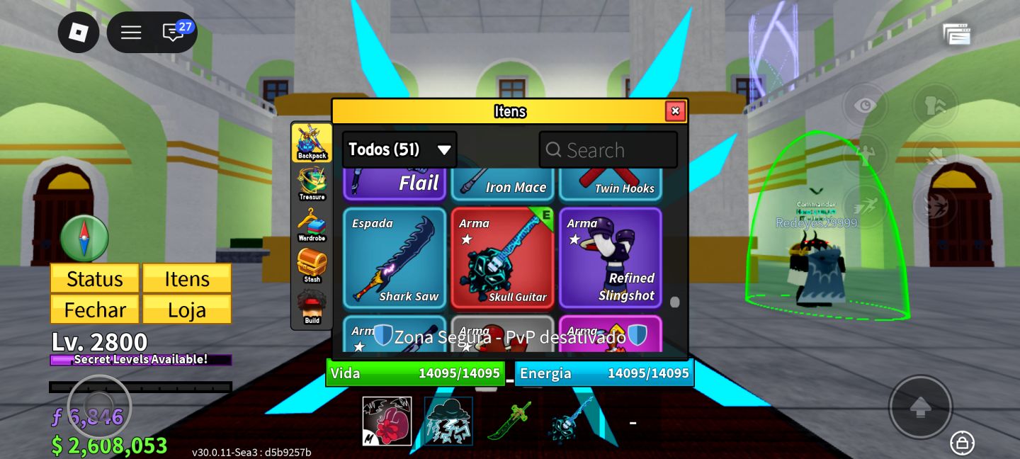 Conta de blox fruits