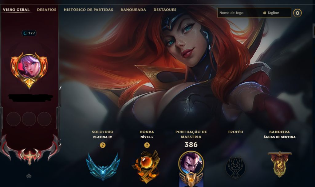 CONTA LOL - PLATINA - LV 117