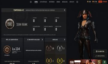 PUBG PLUS | NÍVEL 110+ | MEDALHA 5 ANOS PUBG | FULL-ACESS | ENTREGA AUTOMÁTICA
