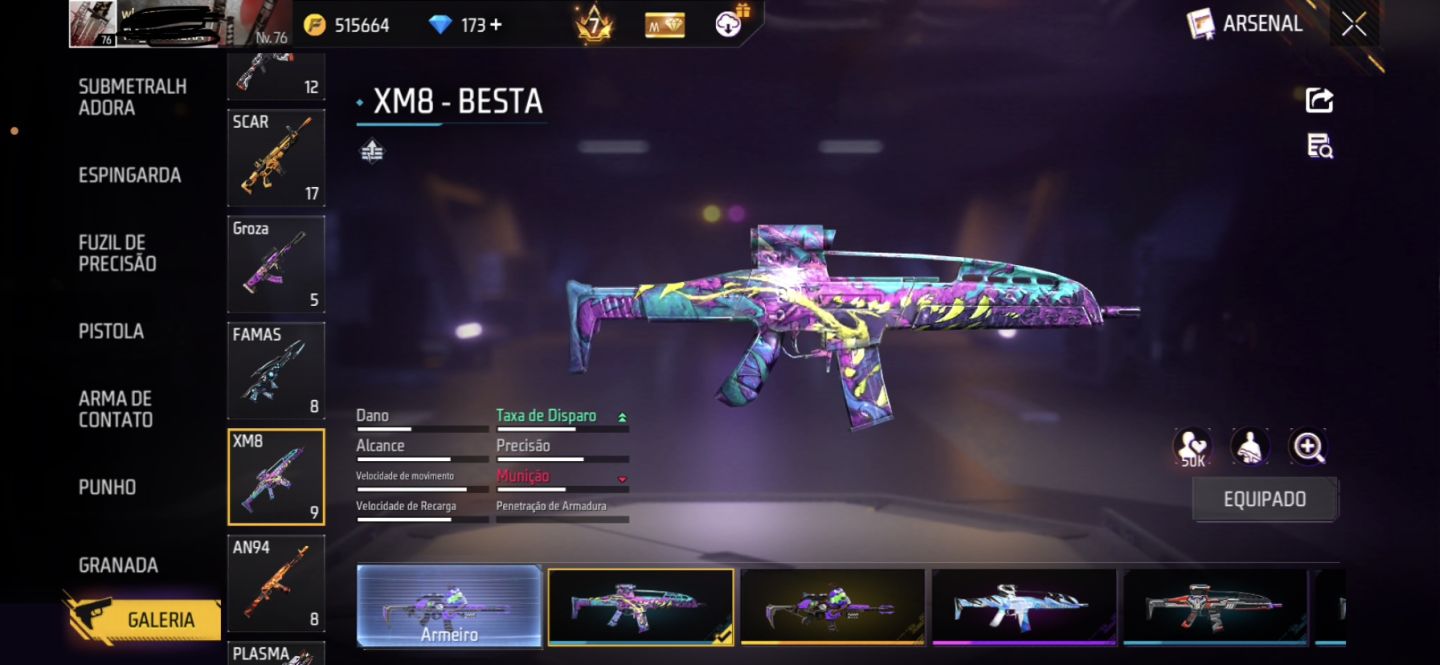 CONTA FREE FIRE PRIME 7 COM MUITAS PARCERIAS!!!!!!!