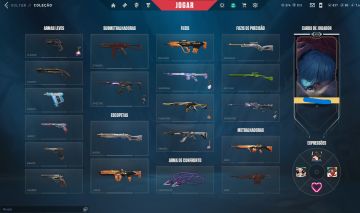 Conta VALORANT Vandal Sobrecarga, elo ouro 1, varias skins, unico dono