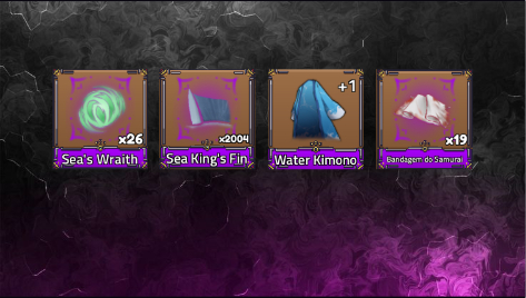 Venda de Sea King Fin, acessórios e game pass do King legacy