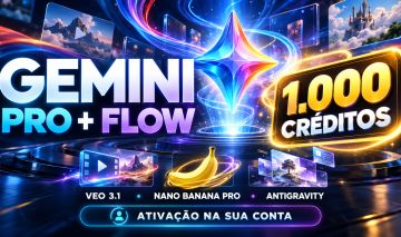 GEMINI PRO + FLOW 1.000 CRÉDITOS | VEO 3.1 + NANO BANANA PRO + ANTIGRAVITY