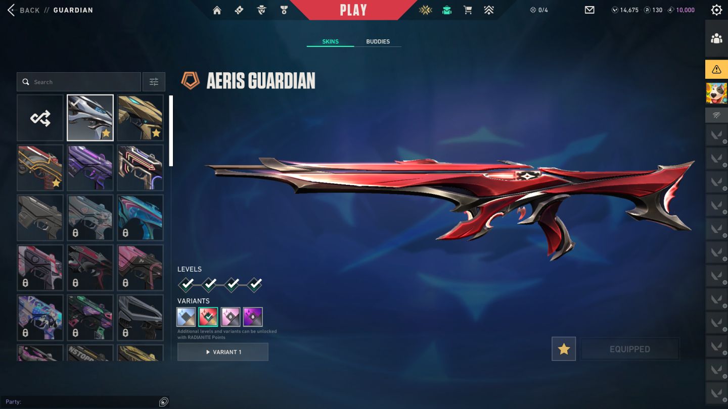 Conta de valorante cheia de skin e com vp
