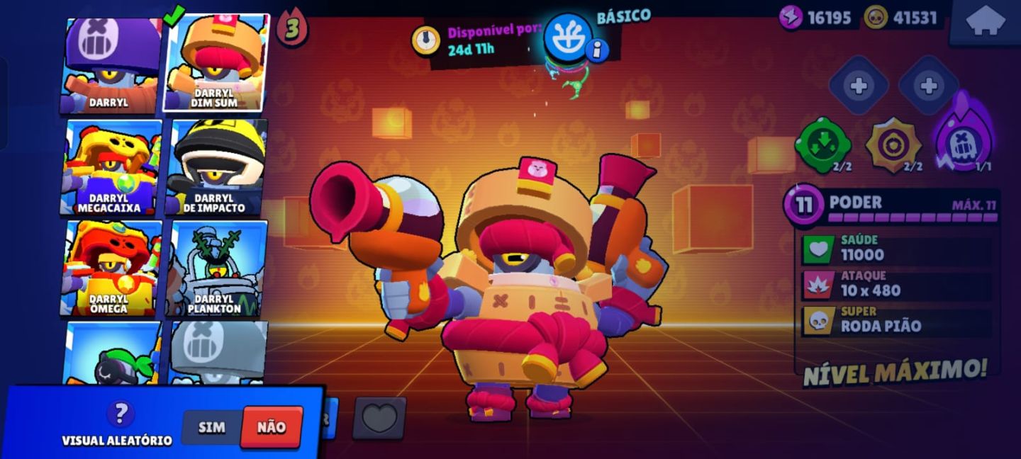 CONTA BRAWL STARS com 57k de troféu,com muitas skin raras e exclusiva