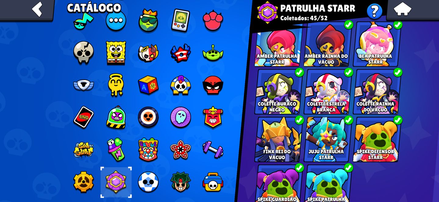 Conta brawl stars antiga e com muitos itens de colaborações