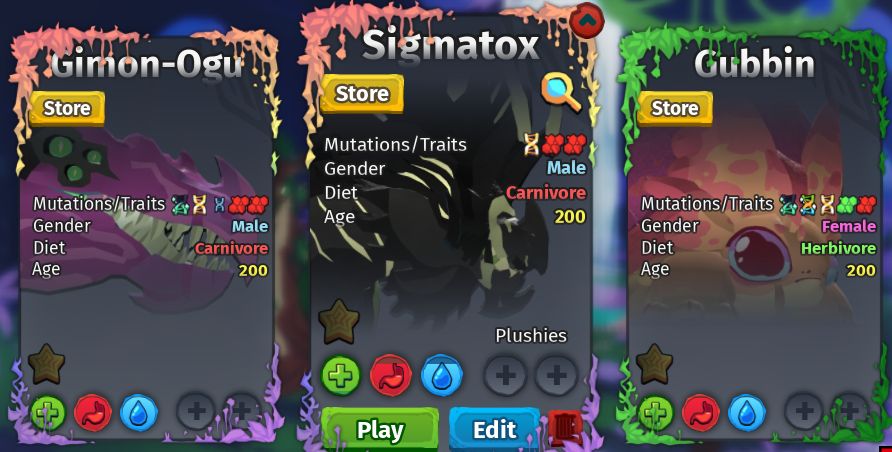 Creatures of Sonaria: Slots PVP/Venerados