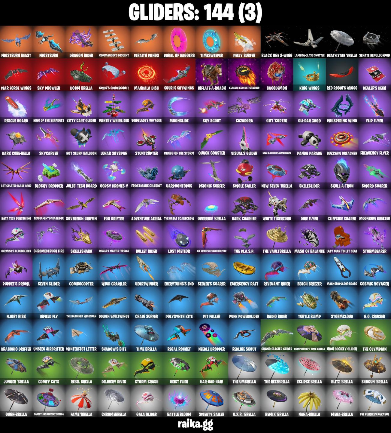 101 skins | Snap | Kado Thorne | Era | Nezumi | The Origin | Twyn | Malik | Mizu