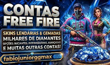 CONTAS FREE FIRE COM CONJUNTOS LENDÁRIOS ECLIPSE SOLAR E ECLIPSE LUNAR