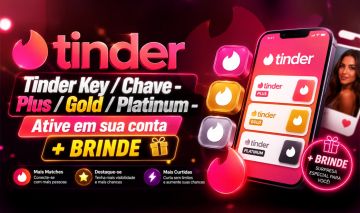 Tinder Premium Key (Plus / Gold / Platinum) No Seu Perfil + Brinde