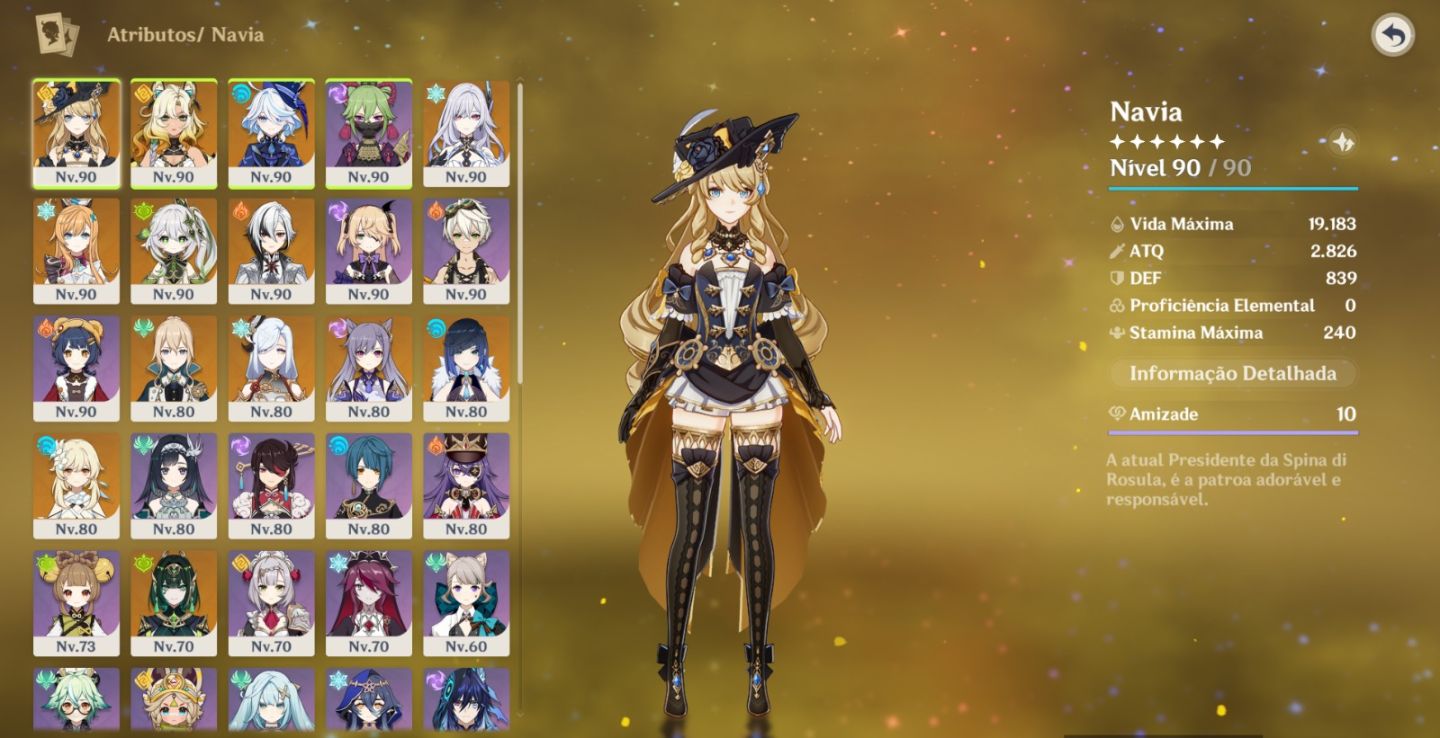 Conta Genshin impact- 11 personagens limitados 5 e 6 armas limitadas.