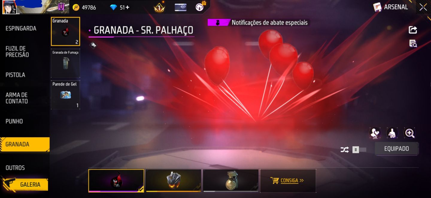 CONTA FREE FIRE COM CONJUNTO RAPOSA DO ÁRTICO | CONJUNTO JIRAIYA | UMP BOOYAH