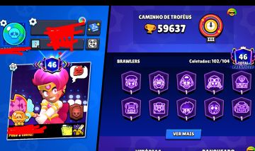 Conta brawl stars com muitas skins top, ideal pra vc que gostar de jogar brawl!!