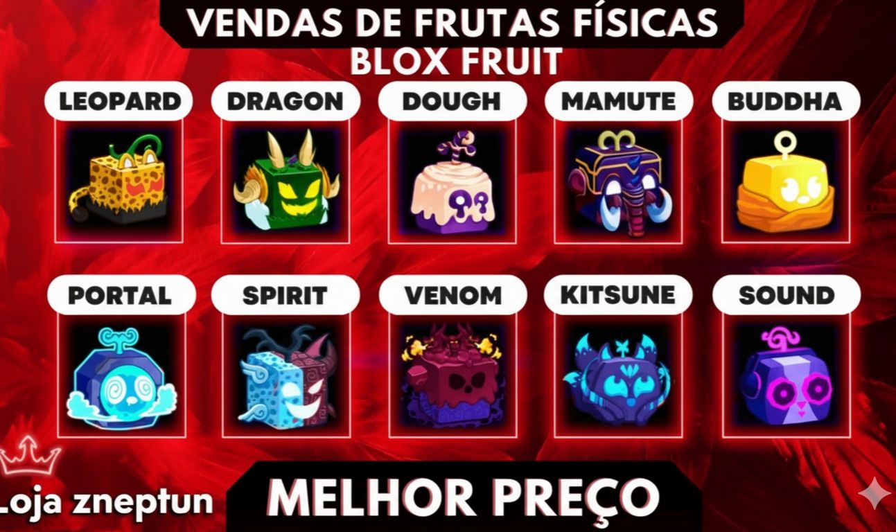 [PROMOÇÃO] FRUTAS FÍSICAS BLOX FRUITS ROBLOX