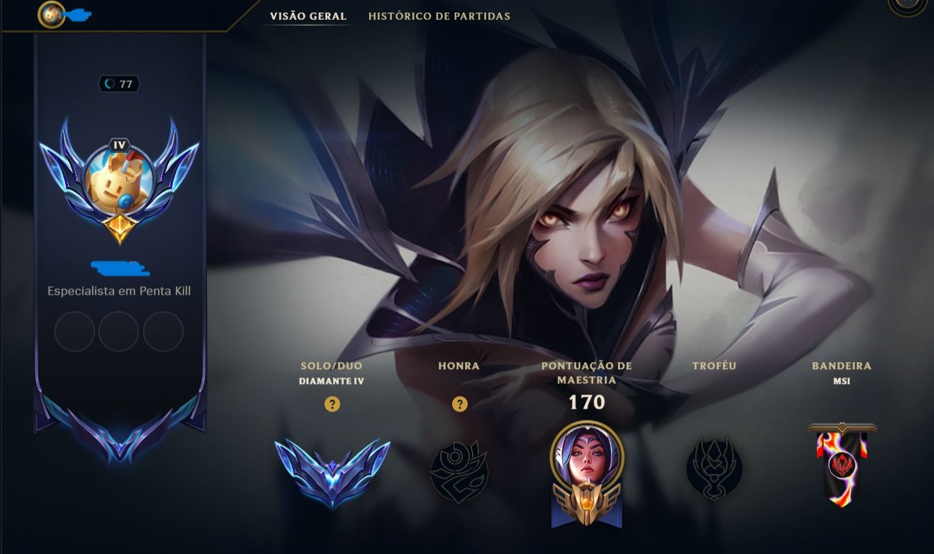 CONTA LEAGUE OF LEGENDS - DIAMANTE 4
