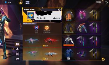 CONTA FREE FIRE MASCULINA RARA COELHAO TOP CRIMINAL E ANGELICAIS