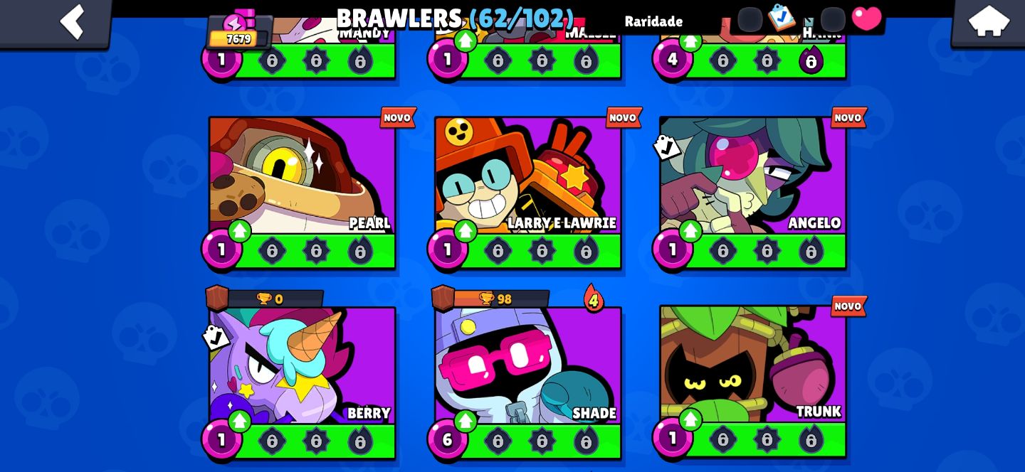 CONTA BRAWL STARS, SKINS LEGENDARIOD E ETC