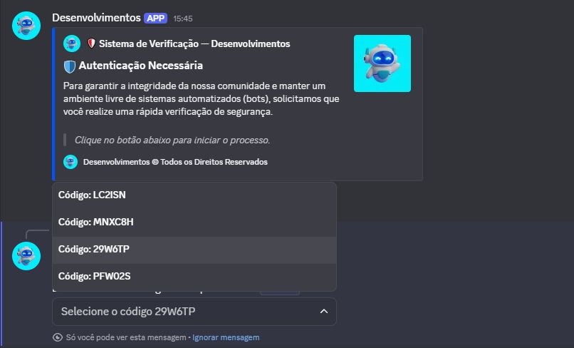 Bot de Verificação CAPTCHA Anti-Raid para Discord