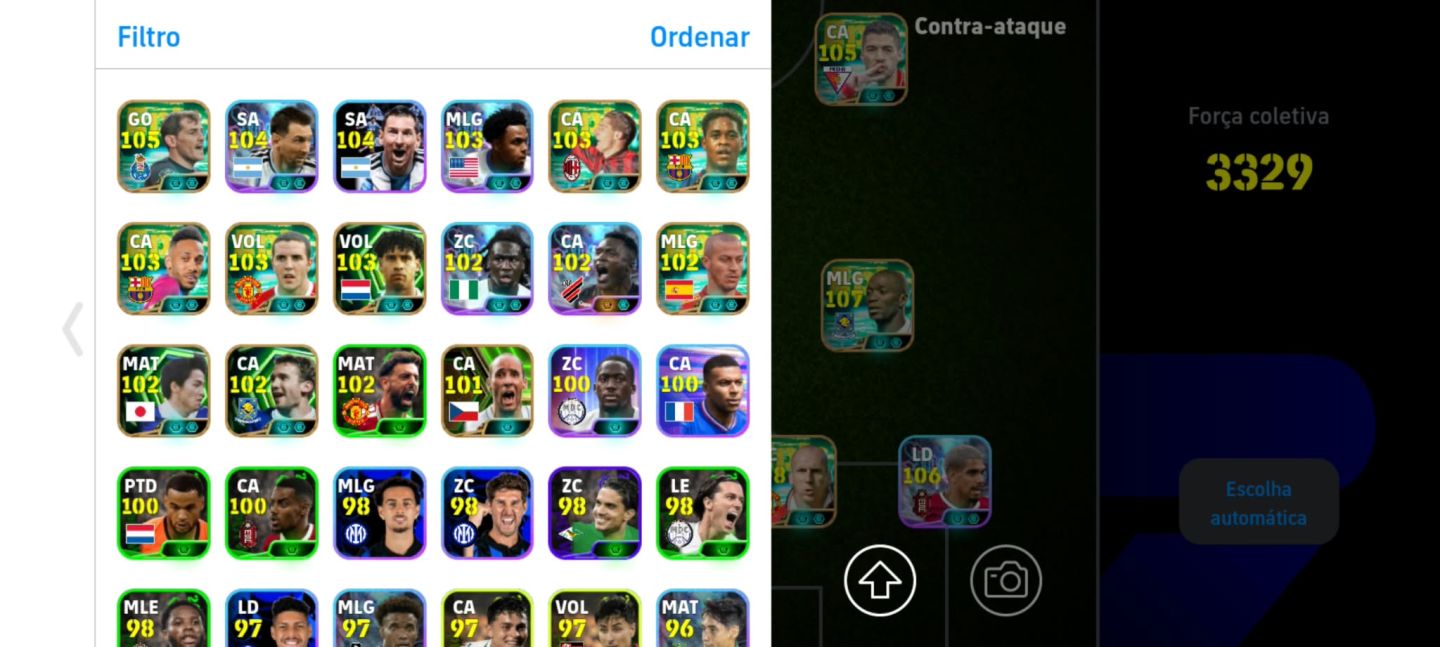 Conta de Efootbal Novo Del Pierro ,Adriano,van Basten,makelele Konami Id