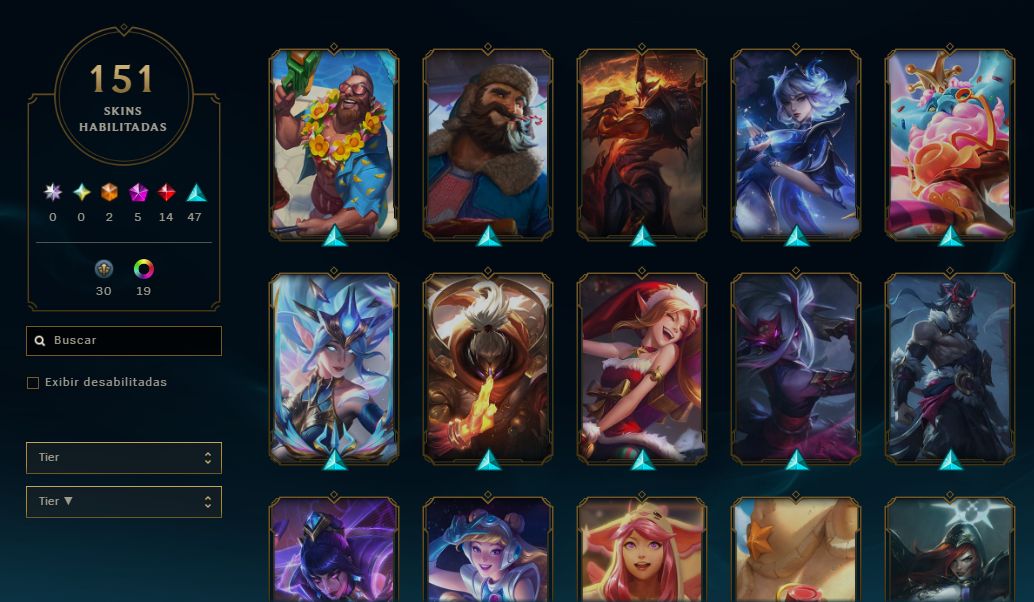 CONTA LOL - LV 242 - BANDEIRA PRAIAS PECAMINOSAS - SKINS 151