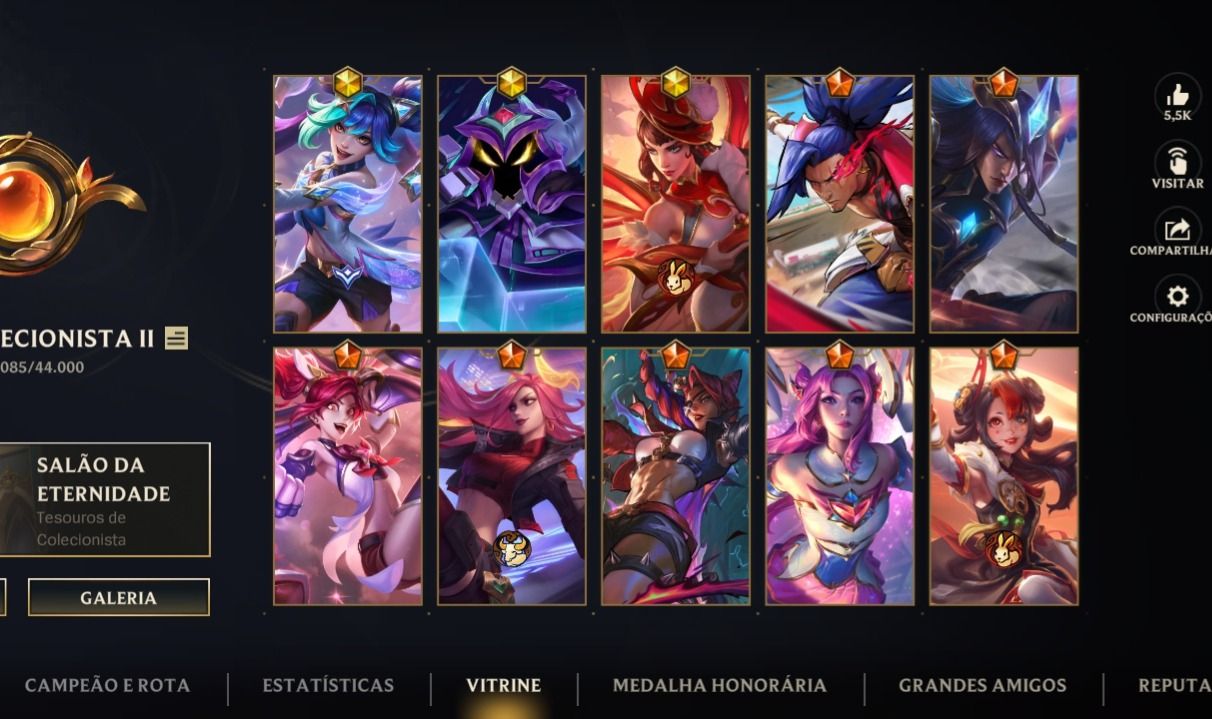 Conta Wild rift Ex Challenger com 211 skins