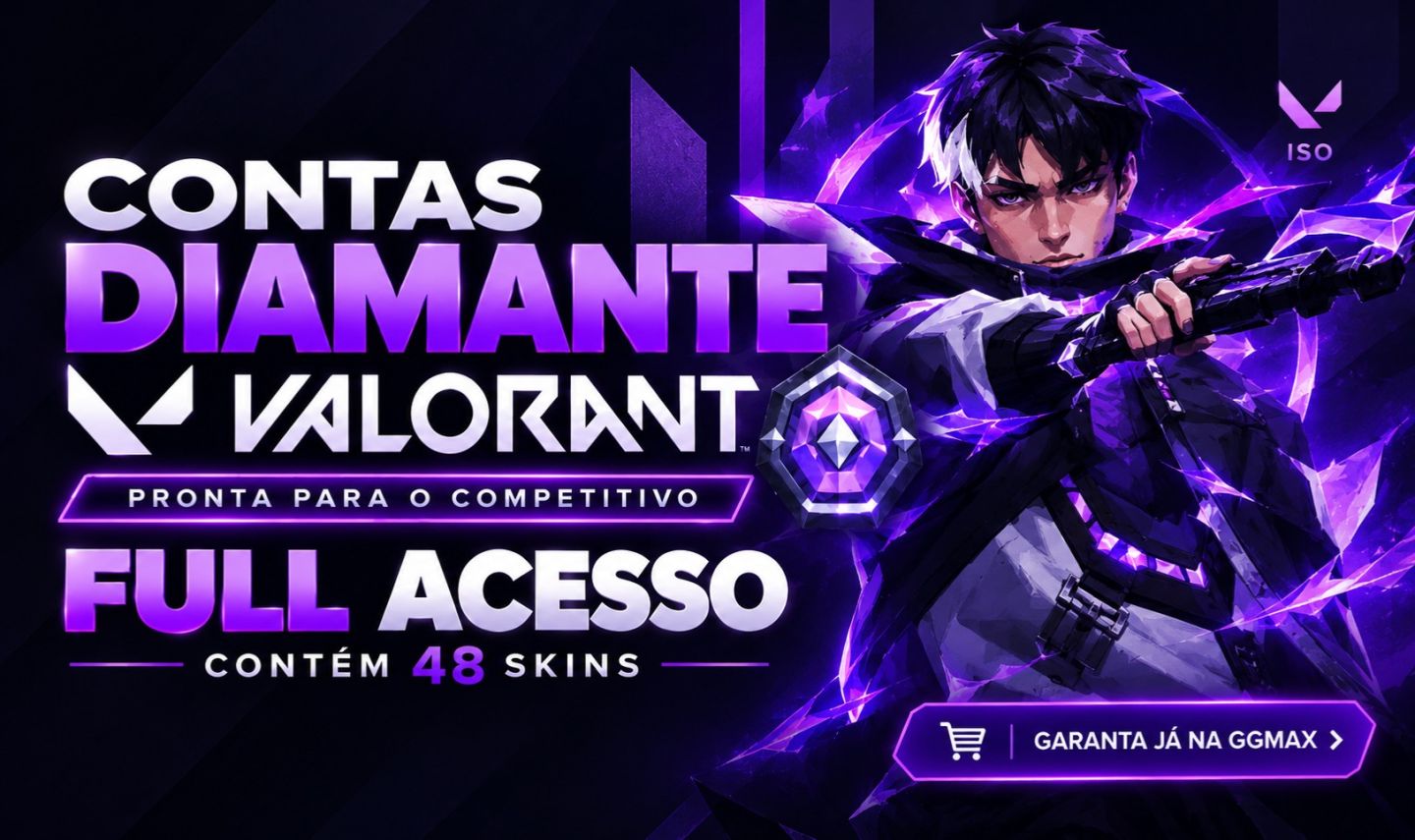 Conta Valorant - Elo Diamante - Full Acesso - 48 Skins - 4 Facas