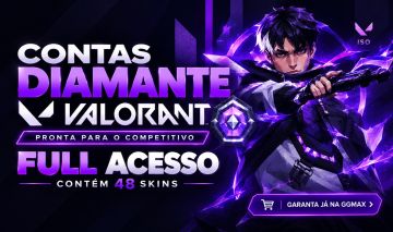 Conta Valorant - Elo Diamante - Full Acesso - 48 Skins - 4 Facas