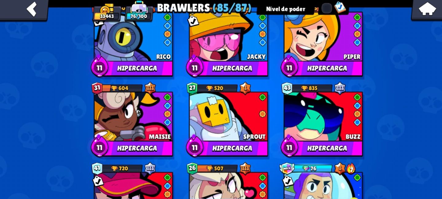 Conta brawl stars 33k muitas skins, OG, com passes
