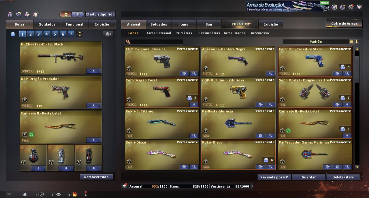 CONTA CROSSFIRE 01 DO SITE COM MUITOS ITENS RAROS E PERFEITA EM TODOS OS MODOS!