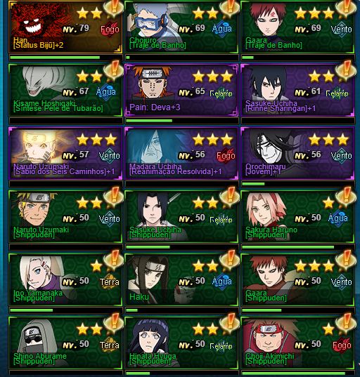 CONTA NARUTO ONLINE | 1KK+ FORÇA | TOP 33 | 418 DIAS MEDALHA| MADARA4S +HASHI 4S