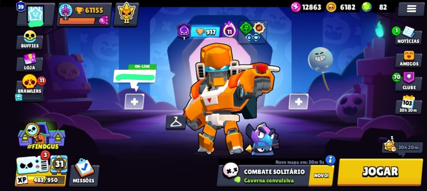 CONTA BRAWL DE 60K+ COM SKINS HYPER, LENDÁRIAS E MITICAS ! (PASS PLUS ATIVO)