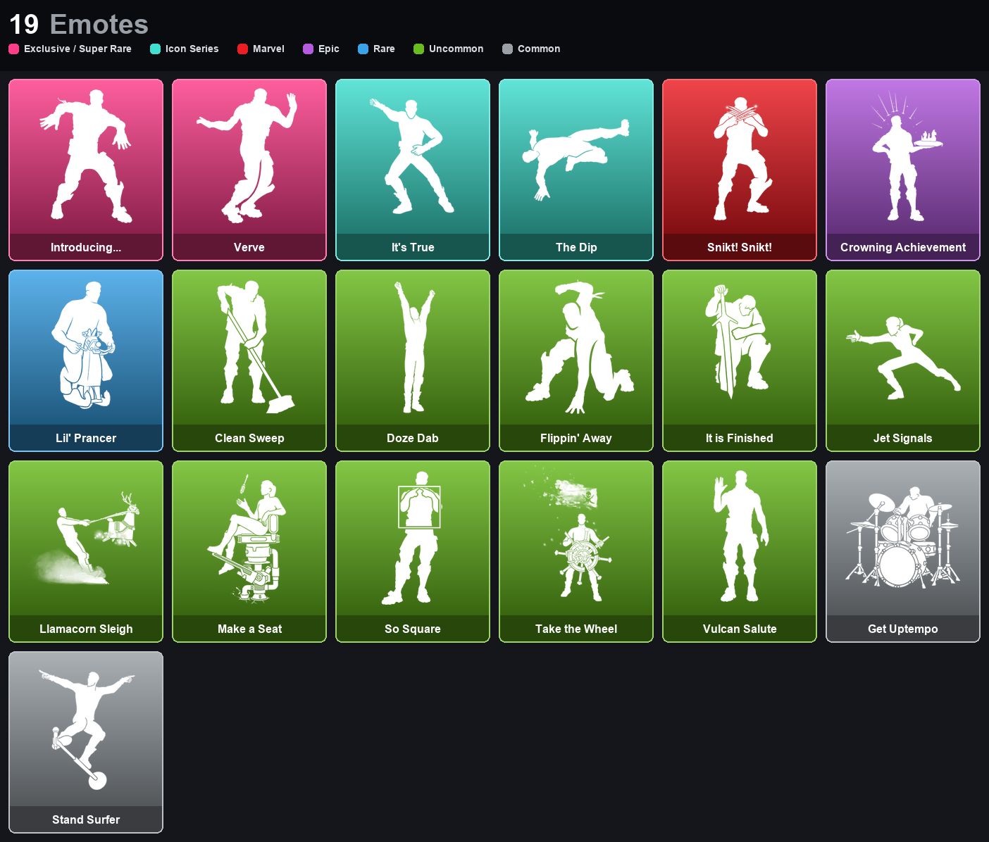 Conta 9 Skins - NEO VERSA - SANTA DOGG - DARK DOGGO - BLACK MANTA - AXO