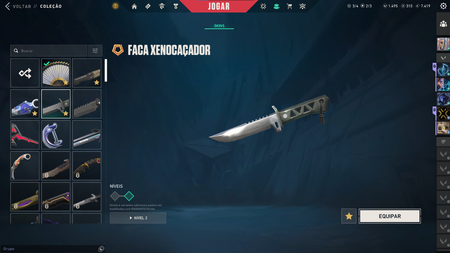 CONTA VALORANT VARIAS, 1.790 gastos SKIN, D3, UNICO DONO, VARIAS SKIN, PEAK ASC3